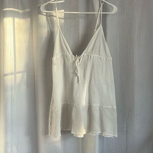 Small white beach cover up